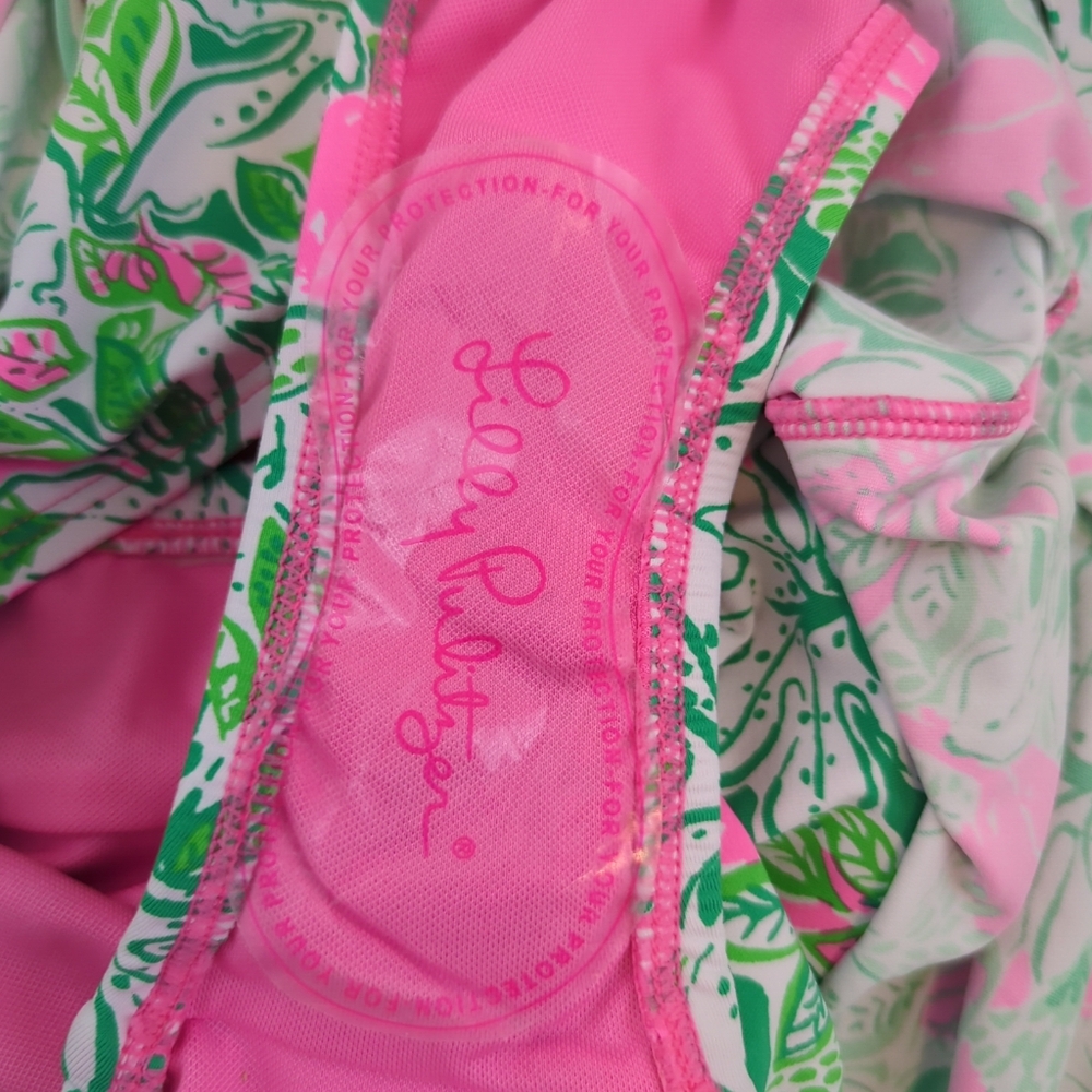 Lilly Pulitzer Kellyann Skirted Swim Bottom Botanical Green Just Wing It  12 - Picture 5 of 9